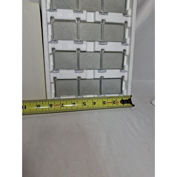 Vtg Department 56 Christmas MIni Snow Village Chain Link Fence, Set of 4, 5234-3 - Picture 3 of 4